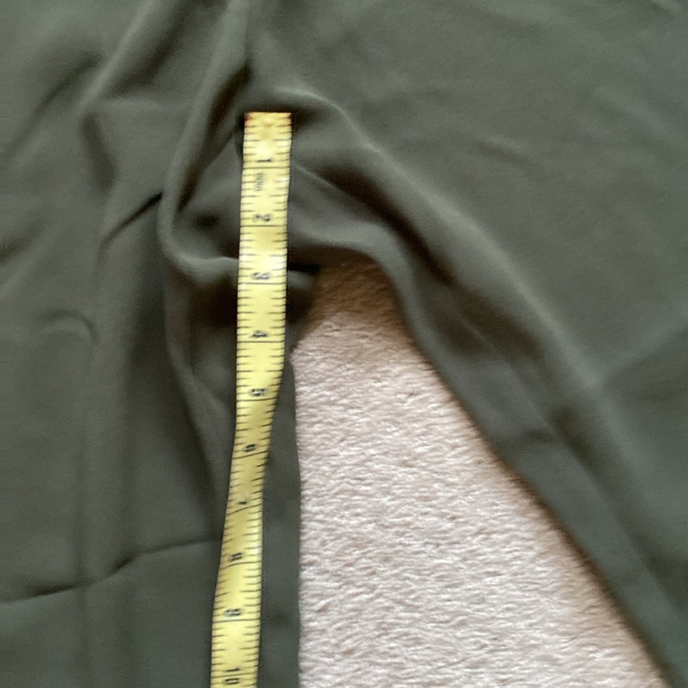 LOFT Olive Green Cropped Drawstring Pants - Picture 4 of 9